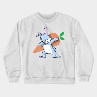 Funny Dabbing Dancing Bunny Rabbit Pet Crewneck Sweatshirt